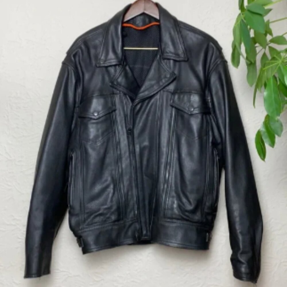 Vintage Leather Biker Jacket